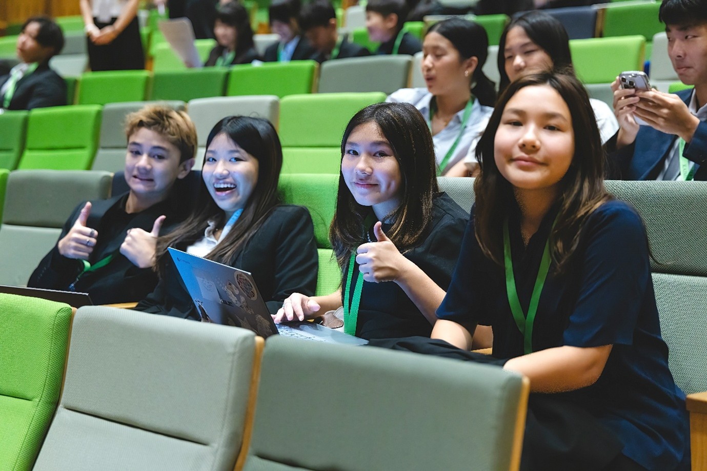 Above: Student at KAIMUN 2025 prepare their arguments