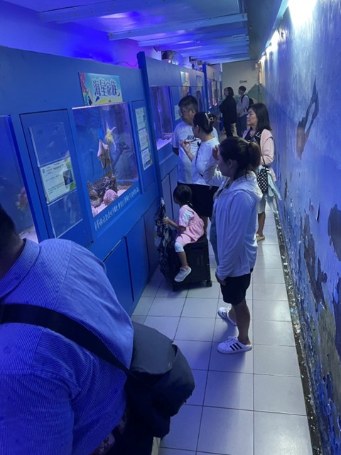 Above: People from Kaohsiung – as well as tourists – wind through the narrow walkways of what used to be a war command center for ROC President Chiang Kai-shek.